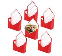 Valentines Gift Box - Paper 20x7x29.5cm, Foldable Storage Box, 6 Pieces | Romantic Design Practical Use, Holiday Celebration, Party Favor Organizer For Kids, Men, Women, Wedding, Festival, Flowers