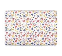 Valentines Love Hearts - Housses de matelas à langer extra larges réutilisables résistantes à l'eau - Matelas plat doux pour la peau pour enfants et adultes - 132,1 x 86,4 cm (L x l)