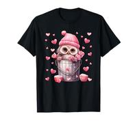Valentines Owl Graphic for Girls and Women Cute Love Hearts T-Shirt