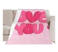 Valentines Throw Blanket - Polyester 120x80cm, Heart Print Couch Cover, Soft Lightweight Blanket | Warm Texture, Holiday Home Decor For Couples, Girlfriend, Boyfriend