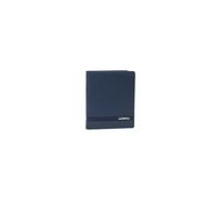 Valentini - Portefeuille pour Homme - 13 Compartiments pour Cartes - Protection RFID - Cuir véritable - 10 x 12,5 cm - Bleu foncé perforé