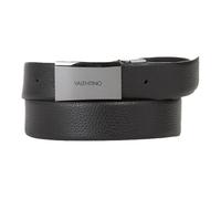 VALENTINO Ceinture noir en cuir pour homme - Premium Plaque Buckle Belt Nero 331562 115 cm