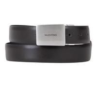 Valentino Cuir ceinture Litech Plaque Buckle Belt W95 Nero/Blu noir bleu marine raccourcissable réversible