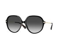 Valentino Femme VA4099 50018G Lunettes de soleil outlet Plastique Noir Gris Géométrique Normale Ombré