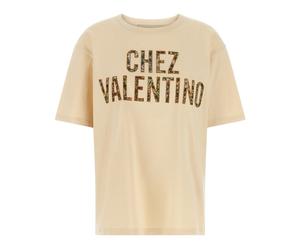 Valentino Garavani - Après L Hiver T-Shirt - Femme - Tops - Beige - Taille: 40 FR