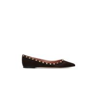 Valentino Garavani - Ballerines en Daim avec Clous - Femme - Chaussures - Brun - Taille: 38 EU