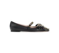 Valentino Garavani - Ballerines noires en cuir Élégant détail clouté - Femme - Chaussures - Noir - Taille: 37 EU
