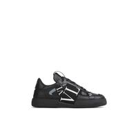 Valentino Garavani - Baskets Vl7N basse en cuir de veau avec bandes - Homme - Chaussures - Noir - Taille: 42 1/2 EU