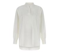 Valentino Garavani - Blouse en popeline de coton brodée - Femme - Blouses et Chemises - Blanc - Taille: 34 FR