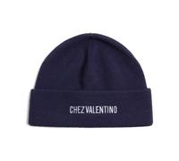 Valentino Garavani - Bonnet Bleu à Côtes Relevées - Homme - Accessoires - Bleu - Taille: ONE Size
