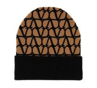 Valentino Garavani - Bonnet en cachemire avec imprimé Iconographe - Femme - Accessoires - Multicolore - Taille: ONE Size