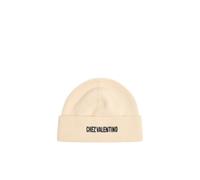 Valentino Garavani - Bonnet en laine tricotée avec broderie - Homme - Accessoires - Beige - Taille: ONE Size