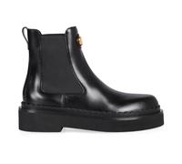 Valentino Garavani - Bottes Chelsea en Cuir Noir Inserts Élastiques - Femme - Chaussures - Noir - Taille: 38 EU