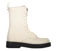 Valentino Garavani - Bottines à lacets en cuir de veau avec fermetures éclair - Femme - Chaussures - Beige - Taille: 40 EU