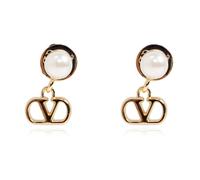 Valentino Garavani - Boucles d'oreilles VLogo Signature - Femme - Accessoires - Jaune - Taille: ONE Size