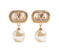 Valentino Garavani - Boucles d'oreilles en perles de verre - Femme - Accessoires - Jaune - Taille: ONE Size
