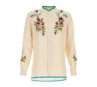 Valentino Garavani - Camicia Collo Guru - Homme - Chemises - Beige - Taille: M