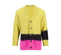Valentino Garavani - Cardigan à Rayures en Mohair Mélangé à Col en V - Homme - Pulls - Multicolore - Taille: M