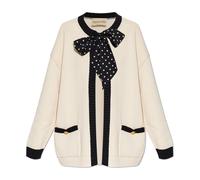 Valentino Garavani - Cardigan avec poches - Femme - Pulls - Beige - Taille: 36 FR
