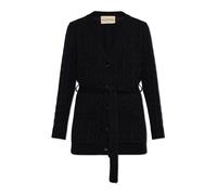 Valentino Garavani - Cardigan en cachemire torsadé - Femme - Pulls - Noir - Taille: 42 FR