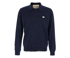 Valentino Garavani - Cardigan VLogo Signature - Homme - Pulls - Bleu - Taille: L