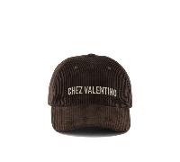Valentino Garavani casquette baseball Chez Valentino marron homme velours brodé - 59