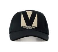 Valentino Garavani - Casquette de baseball en coton - Femme - Accessoires - Noir - Taille: 57 CM