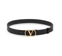 Valentino Garavani, Femme, Accessoires, Noir, Taille: 75 CM Ceinture en cuir à boucle logo