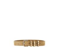 Valentino Garavani - Ceinture en daim Rockstud - Femme - Accessoires - Beige - Taille: 75 CM