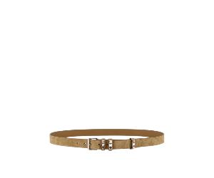 Valentino Garavani ceinture homme beige flaneuse en daim à clous - 100