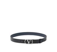 Valentino Garavani - Ceinture Noire Réversible avec Boucle Vlogo - Homme - Accessoires - Noir - Taille: 105 CM