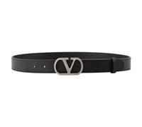 Valentino Garavani - Ceinture VLogo en cuir noir - Homme - Accessoires - Noir - Taille: 105 CM