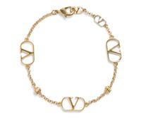 Valentino Garavani - Chaîne Bijoux Dorée avec Détail VLogo - Femme - Accessoires - Jaune - Taille: S