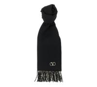 Valentino Garavani - Écharpe en laine avec broderie VLogo - Homme - Accessoires - Noir - Taille: ONE Size