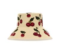 Valentino Garavani - Chapeau Cherryfic en paille brodée - unisex - Accessoires - Multicolore - Taille: S