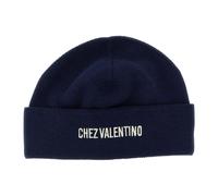 Valentino Garavani - Bonnet en tricot côtelé - Homme - Accessoires - Bleu - Taille: ONE Size
