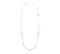 Valentino Garavani - Collier en métal et perles avec signature VLogo - Homme - Accessoires - Gris - Taille: ONE Size