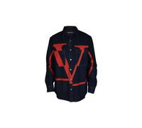 Valentino Garavani - Coton - Homme - Chemises - Bleu - Taille: S