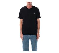 Valentino Garavani - Cotton T-Shirt with VLogo Patch - Homme - Tops - Noir - Taille: S