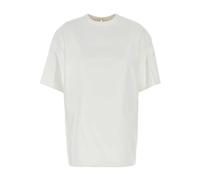 Valentino Garavani - Crew Neck Cotton T-Shirt - Femme - Tops - Blanc - Taille: 38 FR