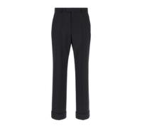 Valentino Garavani - Pantalon en laine avec revers - Homme - Pantalons - Bleu - Taille: L
