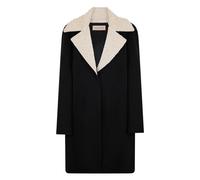 Valentino Garavani - Élégant manteau noir avec col bijou orné de sequins et de perles - Femme - Manteaux - Noir - Taille: 48 FR