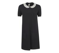 Valentino Garavani - Embellished-collar Dress - Femme - Robes - Noir - Taille: 40 FR