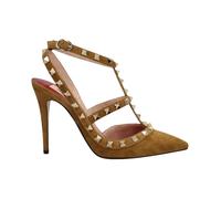 Valentino Garavani - Escarpin à bride de cheville Rockstud - Femme - Chaussures - Beige - Taille: 38 EU