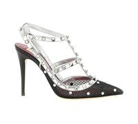 Valentino Garavani - Escarpin Rockstud orné de cristaux - Femme - Chaussures - Noir - Taille: 39 EU