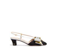 Valentino Garavani - Escarpins Slingback Bowow - Femme - Chaussures - Noir - Taille: 38 EU