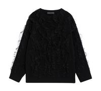 Valentino Garavani, Femme, Pulls, Noir, Taille: 42 FR Maille à col rond