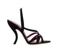 Valentino Garavani - Fetishique Velvet Sandal - Femme - Chaussures - Noir - Taille: 38 1/2 EU