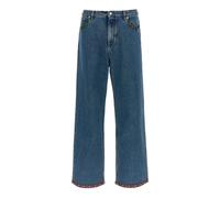 Valentino Garavani - Floral Insert Jeans - Homme - Jeans - Bleu - Taille: W34