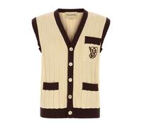 Valentino Garavani - Gilet côtelé en coton - Homme - Pulls - Beige - Taille: L